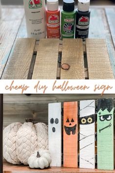 cheap diy Halloween sign Cheap Diy Halloween, Party Ideas Halloween, Halloween Signs Diy, Cheap Halloween Diy, Halloween Outdoor Decoration, Easy Diy Halloween Decorations, Hallowen Ideas, Homemade Halloween Decorations