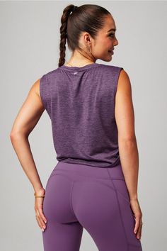 Dry-Flex Cropped Twist Tank Fabletics purple female Activewear >> Womens >> Tops >> Tanks regular Running/Training/Yoga and Studio 4-Way Stretch/Moisture-Wicking Yoga Training, Running Training, Crop Tank, Moisture Wicking, Active Wear For Women, Perfect Fit, Twist, Womens Tops, Tank Tops