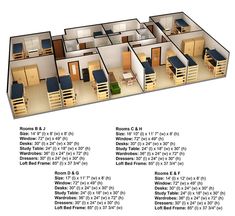 the floor plan for a three bedroom apartment