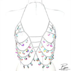 Bjux - Collar sexy playa pecho cadena yak bikini cadena cadena cuerpo sin espalda Silver Bohemian Body Chain For The Beach, Bohemian Silver Body Chain For The Beach, Bohemian Style Silver Body Chain For The Beach, Silver Body Chain For Summer Beach, Bohemian Body Jewelry With Chain Strap, Silver Bohemian Body Chain For Summer, Bohemian Silver Body Chain For Summer, Summer Silver Body Chain For Beach, Summer Party Backless Body Chain