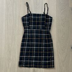 Condition: New Without Tags Brand: Forever 21 Size: Small Color: Green, Navy, Yellow, White Plaid Style: Mini Dress, Plaid Dress, Adjustable Straps Fitted Plaid Dresses With Spaghetti Straps, Plaid Sleeveless Dress For Date Night, Sleeveless Plaid Dress For Date Night, Plaid Sleeveless Mini Dress For Date Night, Sleeveless Plaid Mini Dress For Date Night, Casual Mini Dress With Spaghetti Straps For Fall, Forever 21 Lined Mini Dress, Forever 21 Mini Dress For Day Out In Fall, Plaid Mini Dress With Lining