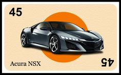 an acura nsx is shown in this graphic