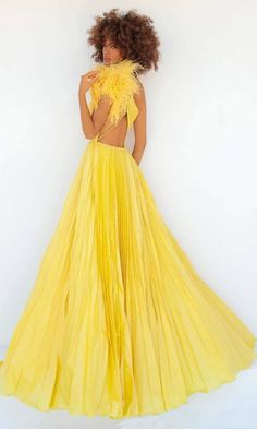 Tarik Ediz - 51013 Feather Draped Cutout Gown – Couture Candy Colorful Gown, Mac Duggal Prom, Feather Fabric, Cutout Gown, Plastic Dress, Tarik Ediz, Unique Prom Dresses, One Shoulder Gown, Taffeta Dress