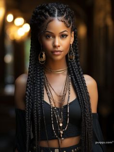 boho-knotless-braids- Latest Braided Hairstyles, Braid Trends, Tight Braids, Bohemian Hairstyles, Hair Creations, Hair Stylies, Knotless Braids