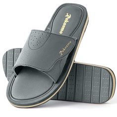 PRICES MAY VARY. [ Must-have Slides for Men ] Synthetic leather with a soft texture and delicate luster endows our slide sandals with comfort and wear resistance for daily uses; Perfect for any indoor and outdoor activities in summer. [ Breathable PU Upper ] These men's sandals come with a water-friendly, quality PU upper with synthetic lining for air permeability; You will enjoy the relaxation and comfort of slipping into the shoes. [ Supportive Insole ] Padded memory foam insole provides great Comfortable Slip-resistant Sports Slides, Cheap Comfortable Men's Slides, Functional Slip-resistant Slide Sport Sandals, Adjustable Non-slip Sport Slide Sandals, Mens Slides Sandals, Black Suede Chelsea Boots, Black Dress Boots, Cheap Slip-resistant Men's Slides, Mens Slide Sandals