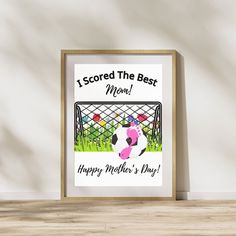 a mother's day card with a cow in a cage