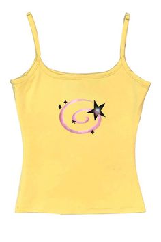 y2k aesthetic tank top for star print star girl aesthetic outfits - boogzel clothing Woman Clothes Aesthetic, Summer Y2k Outfits, Decora Fashion, Star Tank Top, Thrift Wishlist, Punk Shorts, Chiffon Beach Dress, Aesthetic Star, Casual Punk