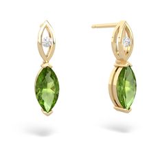 Two marquise shapes accent each other above and below in these 14K Yellow Gold peridot earrings. The marquise peridots sit below an open marquise bezel with a solitary floating diamond in each. Green Marquise Fine Jewelry Earrings, Green Marquise Earrings In Fine Jewelry Style, Fine Jewelry Green Marquise Earrings, Green Marquise Earrings Fine Jewelry, Clean Origin, Peridot Jewelry, Peridot Earrings, Gold Jewelry, Silver Jewelry