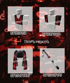 an image of some red and black items in the dark with text above it that says, don't report sorry