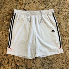 Adidas Response Men’s Shorts Side Pockets Climacool White With Black Logo & Adidas Stripes And Red Stripe Elastic Waist With Tie Size Large (L) No Damage Or Wear. Images Are Part Of Description. Feel Free To Ask Questions, Bundle Or Offer. All Items Have Always Been In A Smoke Free & Climate Controlled Home. Washed, Laundered, Or Steamed, Prior To Listing For Shipping, Excluding Nwt Items. Thank You For Shopping My Closet! -Lulumums Same Day Ship Out Rating Adidas Response, Shorts Adidas, Adidas Shorts, Red Stripe, White Adidas, Black Logo, Adidas Logo, Adidas Men, No Response