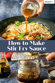 how to make stir fry fry sauce in a skillet with the title above it