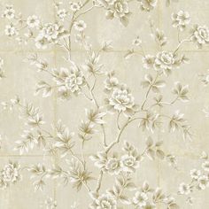 a wallpaper with white flowers on it