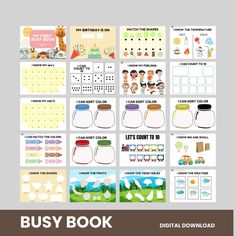 the busy book is filled with lots of printable activities for kids to learn how to use