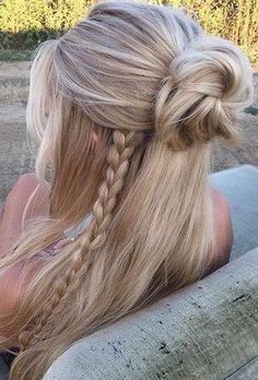 School Hairstyles, Casual Hairstyles, Hairstyles For School, Aesthetic Hair, Diy Hairstyles, Pretty Hairstyles, Summer Hairstyles