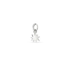 This delicate little starburst charm is made from shiny .925 sterling silver flat plate, with a blank front perfect for custom stamping. Use by itself as a tiny pendant, a perfect whimsical finishing touch for dangle earrings and charm necklaces, and in multiples as unusual bead spacers.Height includes 5mm soldered jump ring.