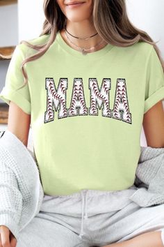 Baseball Mama Graphic T Shirt.Unisex Crew Neck Short Sleeve Tee.Crafted from premium materials, tailored to your lifestyle, ensuring a comfortable fit for any occasion.100%COTTON,HEATHER(52%COTTON,48%POLY),ATH.HEATHER,BLACK HEATHER(90%COTTON,10%POLY)Imported Mom Beauty, Holiday Graphic Tees, Patriotic Tees, Mama Tee, Jean Accessories, Film Prints, Kimono Dress, Romper With Skirt, Jean Leggings