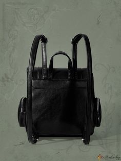 Bird in Bag - Elegant Goth Skull and Wing Pattern Backpack Punk Style Large Capacity Bags For Travel, Punk Style Large Capacity Travel Bags, Gothic Large Capacity Bag For Everyday Use, Alternative Black Travel Bag, Large Capacity Punk Style Travel Bags, Alternative Style Black Travel Bag, Alternative Travel Bags, Gothic Standard Backpack For Travel, Gothic Style Standard Backpack For Travel