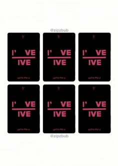 four coasters with the words i've live in pink and black on them