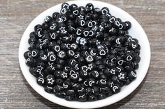 Black acrylic beads with white symbols Size: 7 mm Hole size: approx 1.5 mm Thickness: 3.9 mm Got Questions? Convo Me ! Moon Beads, White Symbol, Flower Moon, Bubblegum Beads, Chunky Beads, Moon Flower, Star Moon, Black Acrylic, Black Acrylics