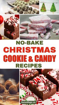 no bake christmas cookie and candy recipes