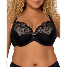 Curvy Couture Tulip Lace Push Up Bra : Target Bra Measurements, Fabric Tape, Full Figured, Bra Styles, Bra Cups, Lace Overlay, Push Up Bra, Body Measurements, Bra Sizes