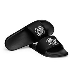 A must-have for the summer: these women's slides. A pair of these will keep you comfy throughout your day of beach or pool activities, thanks to the cushioned upper strap and the textured footbed.  * Cushioned and durable faux leather upper strap * Lightweight polyurethane (PU) outsole * Contoured, textured footbed * Stitched around the upper perimeter for extra durability * Spot clean only * Printed, cut, and handmade Disclaimer: The shoes will have a glue-like smell when opening the box. The smell will disappear a few days after the shoes are unpacked. Adjustable Slip-on Slippers For Beach Season, Textured Footbed Synthetic Slip-on Flip Flops, Synthetic Slide Flip Flops With Textured Footbed, Lightweight Slip-on Slides For Vacation, Slip-resistant Beach Slides, Vacation Slippers With Textured Footbed, Summer Pool Slippers Made Of Synthetic Material, Adjustable Non-slip Sandals For Poolside, Summer Flip Flops With Adjustable Strap