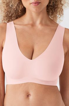 True & Co True Body Lift Full V-Neck Bralette | Nordstrom Soft Touch Stretch V-neck Bra, V-neck Stretch Bra With Soft Touch, V-neck Sports Bra With Light Support, Seamless Stretch V-neck Nursing Bra, Pink Stretch V-neck Bra, V-neck Sports Bra With Removable Pads, Fitted V-neck Bra With Soft Touch, Solid Color V-neck Sports Bra With Removable Pads, Stretch V-neck Nursing Bra With Medium Bust Support