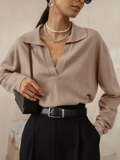 Details Composition: 49.3% Viscose, 27.7% Polyester, 23% Nylon Design: Plain Style: Casual, Elegant Thickness: Regular Material: Knit Occasion: Leisure Size & Fit Stretch: High Stretch Fit Type: Shift Cm Inch Size Length Shoulder Bust Sleeve XS 60.5 40 100 58 S 62 41.5 104 59 M 63.5 43 108 60 L 65 45 114 61 XL 66.5 Professional Casual Outfit, Vacation Fits, Heading Fonts, Apple Coloring, Grid Style, Elegant Fall, Plain Style, Color Swatches, Colour Images