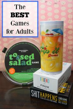 the best games for adults to play with friends and family, including fruity drinks