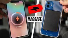 an iphone case is shown with the message macsafe on it and someone holding up their phone