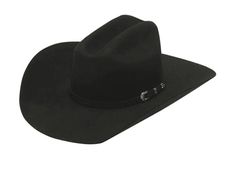 Show off your western style with this Twister™ western hat by M & F Western Products®. Matching black hatband with belt buckle and tip for decoration. Handcrafted from premium materials. 5X Australian wool blend construction Cattleman crease 4 1/4" crown 4 1/4" brim Leather sweatband Three-piece self band buckle set Etched silver-tone hardware Black Western Hat For Riding, Black Western Riding Hat, Western Black Felt Hat For Ranch, Black Western Top Hat For Rodeo, Western Black Hat Band For Western-themed Events, Classic Black Hat Bands For Western-themed Events, Western Black Fedora For Western-themed Events, Black Western Top Hat For Ranch, Black Western Fedora For Western-themed Events