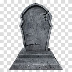 an old tombstone with cracks in the ground, on a transparent background png clipart