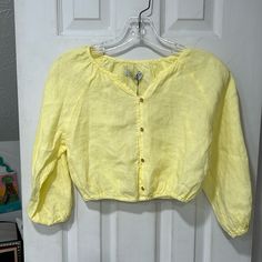 Sunny Pastel Yellow Color, Nwt. Button Front - Little Wood Buttons. Elastic At Cuffs And Hem. Questions? Leave A Comment Below! Trendy Spring Tops With Snap Buttons, Trendy Tops With Snap Buttons For Spring, Cute Button-up Summer Tops, Cute Summer Button-up Tops, Spring Long Sleeve Tops With Buttons, Spring Cotton Blouse With Snap Buttons, Cute Cotton Tops With Button Closure, Cute Zara Long Sleeve Blouse, Cute Long Sleeve Zara Blouse