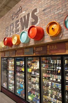 the inside of a grocery store with many items on display