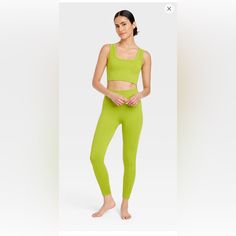 Joylab Seamless Cable Knit Set 2pcs Size Xs New Fitted Seamless Crop Top For Loungewear, Fitted Seamless Sets For Loungewear, Green Seamless Top For Loungewear, Seamless Stretch Sets For Loungewear, Casual Seamless Solid Color Sets, Green Athleisure Sets For Loungewear, Green Athleisure Loungewear Sets, Casual Seamless Gym Sets, Fitted Ribbed Solid Color Sets