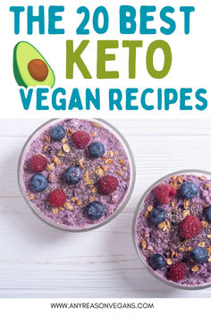 You can still follow a keto diet while being vegan. Try one of these vegan keto recipes. Plant Based Keto Recipes, Vegan Keto Meal Plan, Diet Dessert Recipes, Quick And Easy Keto Dinner