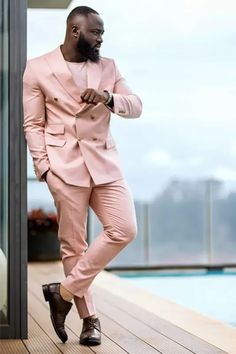 Daniel Chic Double Breasted Point Lapel Pink Mens Prom Suit | Bradymensuit Prom Suits 2023, Men Prom Suits, Mens Prom, Suit For Groom, Prince Suit, Men Prom, Prom Men, Prom For Guys, Suits 2023