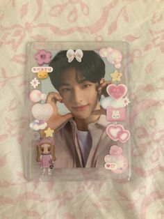 hyunjin deco Top Loader Deco Kpop, Photo Card Deco, Photocard Decoration, Photocard Deco, Toploader Deco, Diy Beaded Rings