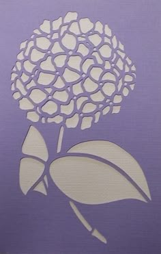 a painting of a flower on a purple background