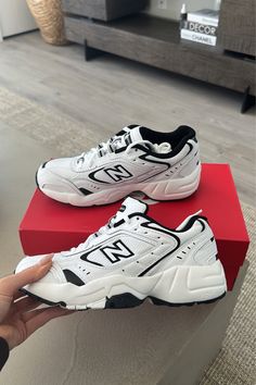 New Balance 452White Black (W) curated on LTK New Balance 452 Outfit, New Balance 452, Shoe Inspo, New Balance Sneakers, New Balance Shoes, Chic Outfits, New Balance, Black Shoes, Shoes Sneakers