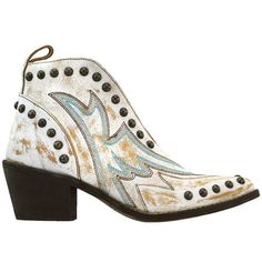 Corral are a super fun, affordable, pair of slip on booties for any day of the week! We're loving this design - distressed white leather, beautiful embroidery, and funky brass stud work. Let's not forget about that darling silhouette, it's so unique! Size: 6.  Gender: female.  Age Group: adult. Felt Boots, Cowboy Ankle Boots, Corral Boots, Casual Ankle Boots, Western Ankle Boots, Muck Boots, Pointed Toe Boots, Justin Boots, Boots Ankle