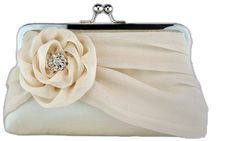 Feminine Beige Wedding Bags, Elegant Silk Party Bags, Feminine Cream Wedding Bags, Feminine Cream Bags For Wedding, Elegant Satin Bridal Accessories For Wedding, Elegant Rectangular Satin Evening Bag, Elegant Silk Wedding Bag, Elegant Satin Rectangular Evening Bag, Elegant Silk Wedding Bags