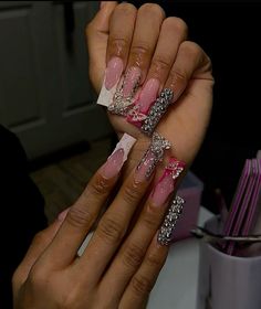 Khiamonique Tattoo, Nyc Nails, 2023 Nail, Punk Nails, Drip Nails, Exotic Nails