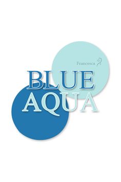 the words blue aqua are shown in two different languages