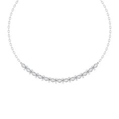 Classic and eye-catching, this diamond necklace will make a great addition to her collection. Crafted in 10K white gold, this design showcases an array of diamond-adorned marquise-shapes. Smaller diamonds dot the design for added sparkle. Captivating with 2 cts. t.w. of diamonds and a bright polished shine, this 17.0-inch cable chain necklace with 1.0-inch extender secures with a lobster claw clasp. Elegant Diamond Necklace With Diamond Eyes, White Gold Diamond Jewelry With Diamond Eyes, Oval Platinum Necklace With Diamond Accents, Elegant Round Jewelry With Diamond Eyes, Elegant Jewelry With Diamond Eyes And Cubic Zirconia, White Gold Diamond Necklace With Diamond Eyes For Anniversary, Anniversary Round Necklaces With Diamond Eyes, White Gold Bridal Necklace With Diamond Accents Pendant, White Diamond Jewelry With Diamond Eyes