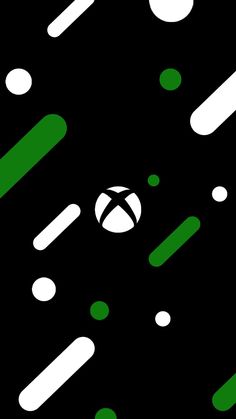 an abstract black background with green and white circles, dots and lines on the bottom