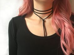 Double wrap black vegan suede knot choker by EndlessUniverse Clementine Kruczynski, Scissor Sisters, Bolo Necklace, Blue Choker, Choker Black, Leather Choker Necklace, Black Choker Necklace, Silver Choker, Hair Color And Cut