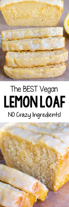 the best vegan lemon loaf no crumbs or ingredients, and it's so easy to make