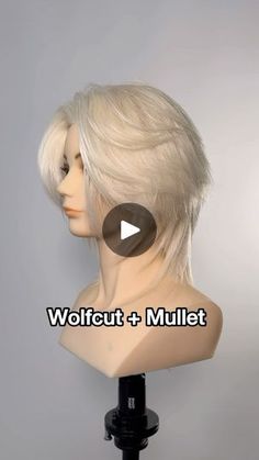 Wolfcut Drawing Tutorial, Flat Short Hair Haircuts, Mullet Long Wolf Tail, Wolfcut X Mullet, Short Haircut Tutorial Step By Step, Wolf Cut Hairstyle Women, Very Short Wolfcut, Medium Mullet Women, How To Cut Short Hair