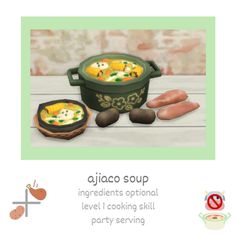 an image of some food in a pot and other items to be used for cooking